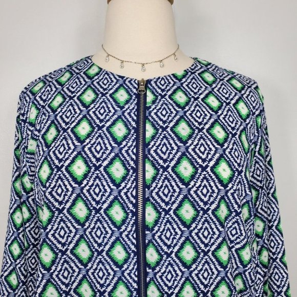 Baccini Lightweight Bomber Style Ikat Jacket Size XL - Picture 3 of 14